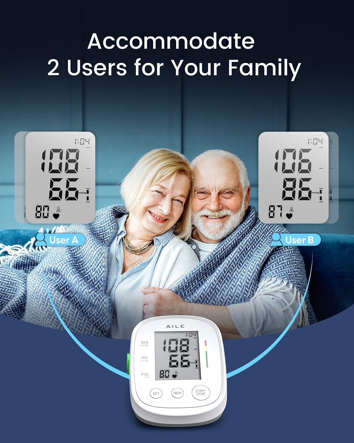  Blood Pressure Monitor for home use: AILE Blood